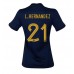 Frankrike Lucas Hernandez #21 Hemma matchtröja Dam VM 2022 Kortärmad Billigt